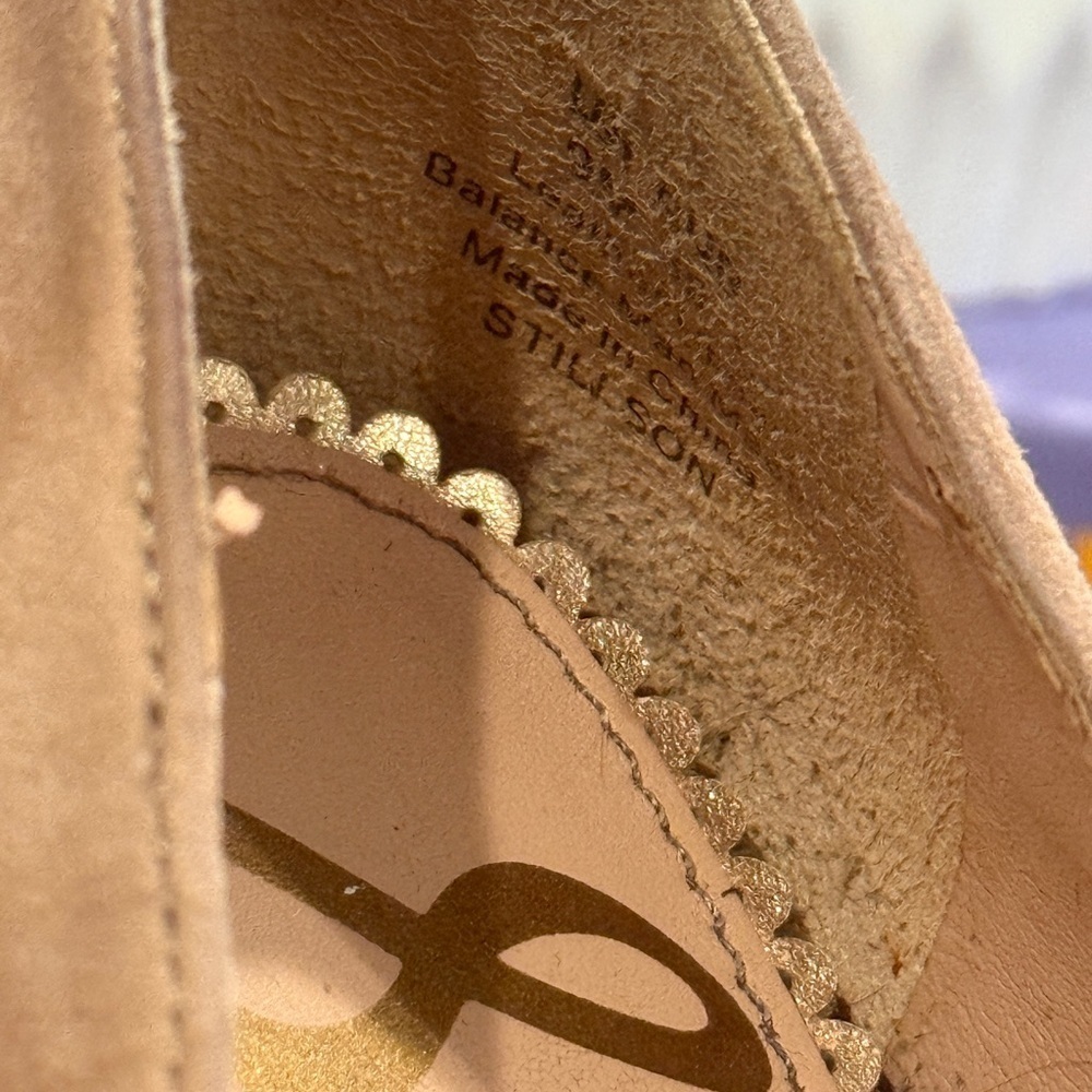 Sam Edelman Tan Heels Elegant Suede Design - Picture 8 of 8